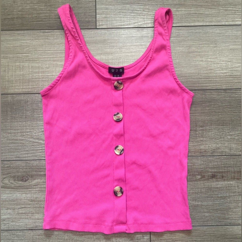 Pink Henley Tank